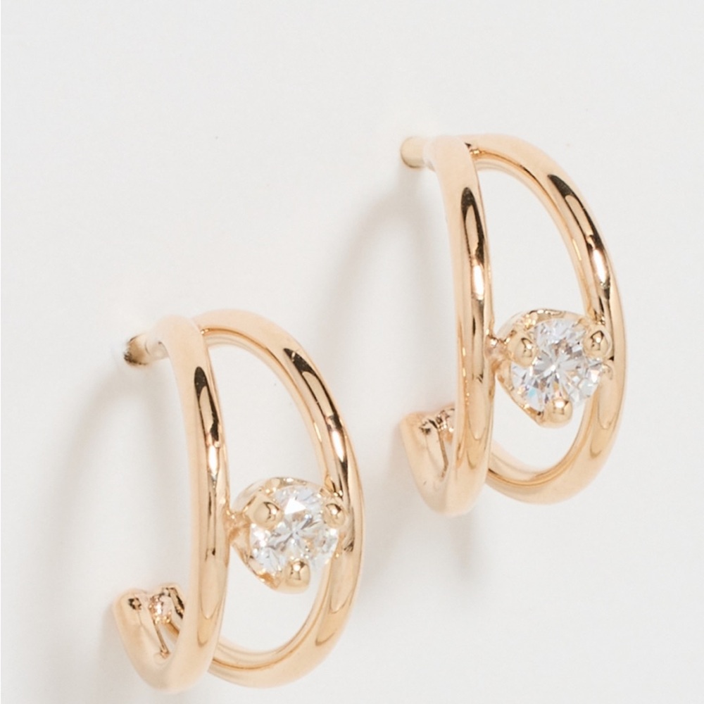 Zoe Chicco Huggie Double wire hoops